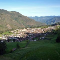 Looking down at the town of El Cocuy