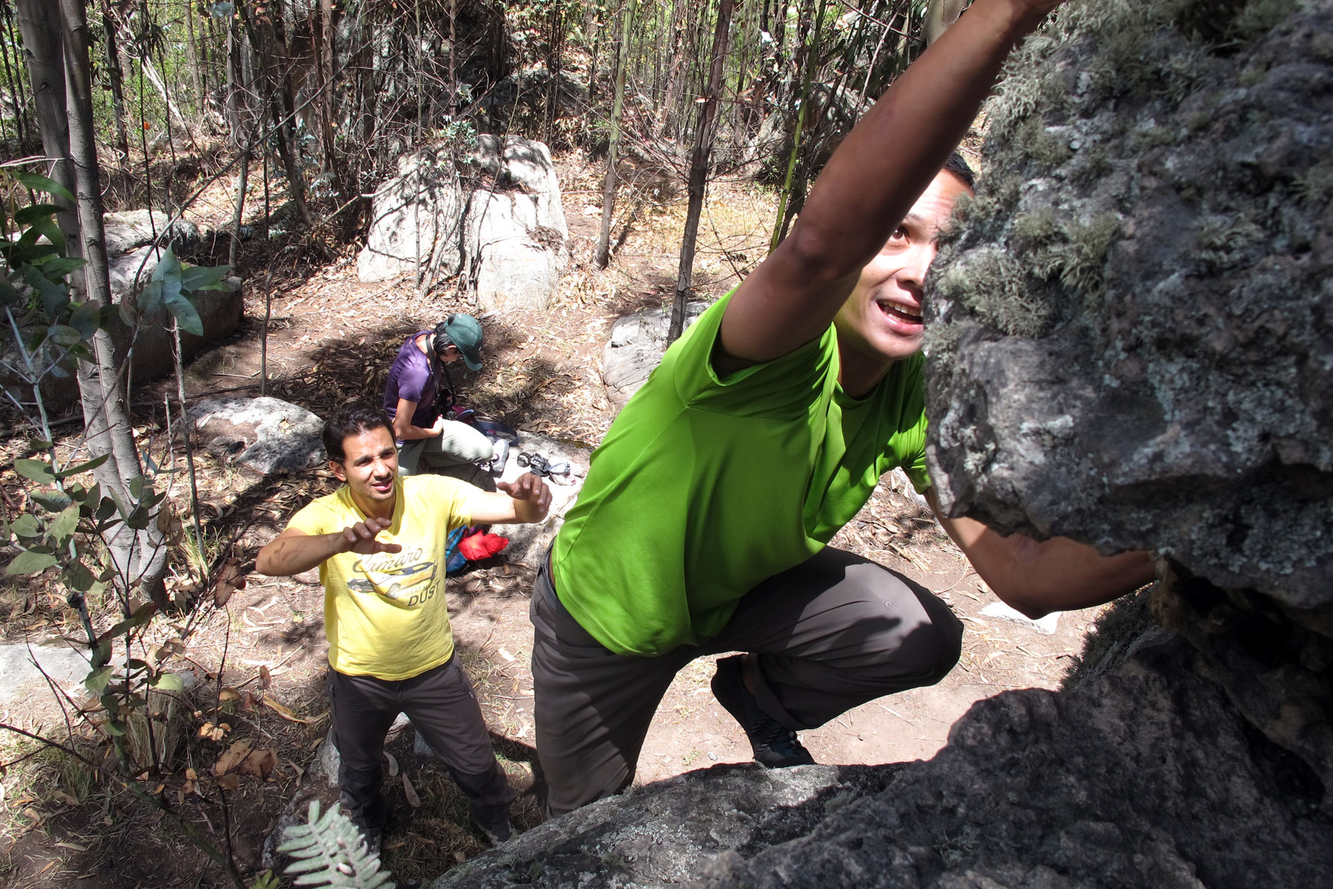 Climbing in the Bogota countryside