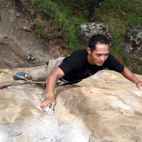 Climbing in the Bogota Countryside